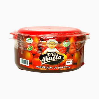 Mermelada de frutilla D’La Abuela 960cc, hecha con fruta entera, sin azúcares añadidos, ideal para toda la familia.