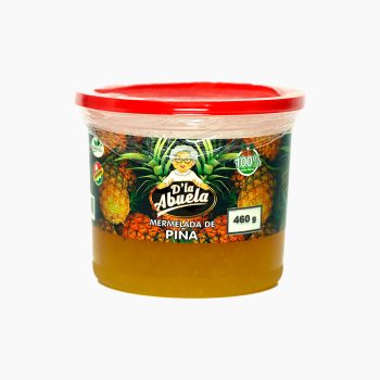 Mermelada de durazno D’La Abuela 460cc, rica en vitaminas y minerales, ideal para desayunos saludables.